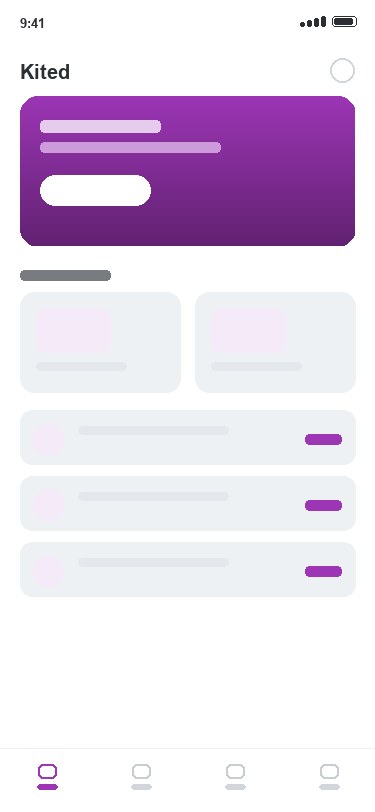 Kited app — a personalised content feed with subscribed stories